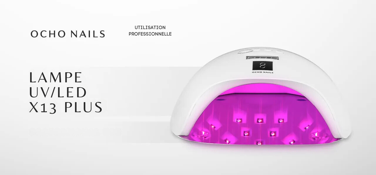 Lampe UV LED OCHO NAILS X13 Plus 65W Blanche avec Fond Miroir